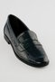 Women's Patent Leather Loafer Casual Shoes Thala Navy Blue - 4