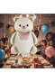 56.5X90 cm Teddy Bear with Bow Tie Cream Foil Balloon - Birthday Party Decoration Balloon - 2