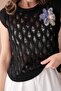 Women's Crew Neck Openwork Knitwear Blouse 8257Sw - 2