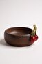 Cherry Detailed Wooden Snack Bowl 9 cm Small Size - 1 Piece - 2