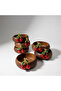 Cherry Detailed Wooden Snack Bowl 9 cm Small Size - 1 Piece - 4