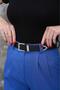 Silver Square Buckle Bridge End Set Women's Trouser Belt Dress Belt Shirt Belt Coat Belt - 2