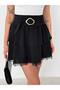 Lace Buckle Detailed Mini Skirt - 6
