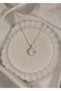 Stainless Steel Gold Moon Star Turkish Flag Necklace - 2