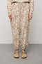 Women's Botanical Line Embroidered Waist Lace-Up Bohemian Trousers