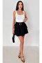 Lace Buckle Detailed Mini Skirt - 5