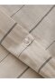 Gray Striped Double Duvet Cover Set (S6) - 6