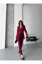 Women's Chic Two-Piece Set Stone Detail Blazer Jacket & Straight Leg Pants - 3