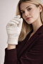 Plush Gloves Soft Furry Ecru - Women's Soft Soft - 2
