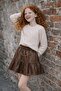 Girl's Leather Skirt with Chain Detail