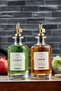 Set of 2 500 ml Glass Oil and Vinegar Bowls Gold Ckr3891
