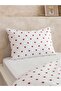 Red Heart Printed Cotton Single Duvet Cover Set (S6) - 3