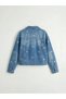 Indigo Floral Girl's Jean Jacket (S6) - 2