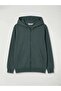 Green Hooded Boy's Zippered Sweatshirt (S6)