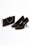 Black Evening Dress Shoes and Bag Set Suitable for Special Occasions - 3