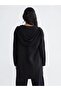 Black Hooded Oversized Women's Tunic (S6) - 4