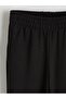 Black Elastic Waist Women's Jogger Sweatpants (S6) - 6