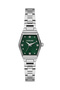 Women's Wristwatch Quartz Movement – Silver Color Steel Band Green Dial Stone Detail Dm-00109L-A10