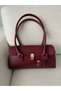 Burgundy Women's Handbag |   Stylish & Daily Use |   Multicolor |   Modern Design Lock Pendant with Detailed Design - 6