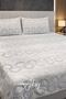 طقم مفرش سرير مزدوج حديث بنقوش هندسية 240x250 - 2