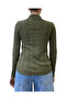 Women's Polo Neck Openwork Long Sleeve Knitwear - 2