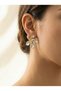 Lotus Flower Form Women's Steel Earrings Modern Stylish Earrings