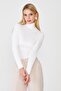 Women's Ultra Soft Turtleneck Long Sleeve Blouse White