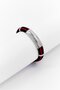 Men Stainless Steel And Rubber Id Bracelet, Black