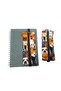 Dog Patterned Digital Print Elastic Notebook with Zippered Pen Holder - 5