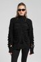 Women's Knitwear Long Sleeve Design Sweater with Front Cutout Detail