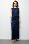 Beli Buckle Slit Detailed Glitter Dress - 3