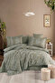 Ranforce 100% Cotton Double Duvet Cover Set Vinya V1 Green - 2