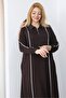 Plus Size Striped Detail Polo Neck Dress - 8