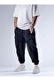 Black Men's Jogger Pants with Stitching Detail Coc2772