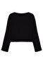 Black Boat Neck Oversize Sweatshirt - 2