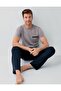 Men's 100% Cotton Boxed 3-Piece Pajama Set – T-Shirt + Pajama Bottoms + Shorts