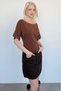 Brown Off Shoulder Metal Detailed Women's Blouse Mg2671 - 4