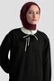 Scarf Knitwear Dress 25Ktd955 Black - 3