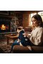 Navy Blue Sweater with Teddy Bear for Cat and Dog - 6