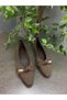 Brown Knitwear Bowknot Women's Casual Ballerinas - 5