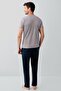 Men's 100% Cotton Boxed 3-Piece Pajama Set – T-Shirt + Pajama Bottoms + Shorts - 5