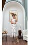 فستان بنمط زهور كرينكيل بدون أكمام