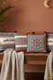Blue Red Motif Ramadan Themed Set of 4 Digital Printed Throw Pillow Covers 4Kmbs334 - 3