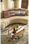 Blue Red Motif Ramadan Themed 4-Piece Throw Pillow Cover 1 Runner Set 4Kmbs334-Rs - 2