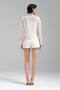 Women's Two Piece Lace and Pearl Detailed Design Blouse Shorts Skirt Set - 4