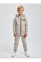 Boy's Cotton Hooded Cardigan Tracksuit Set