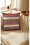 Blue Red Motif Ramadan Themed 4-Piece Throw Pillow Cover 1 Runner Set 4Kmbs334-Rs - 7