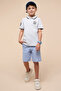 Print Detail Polo T-Shirt with Short Sleeves - 4