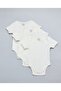 3 Pack Solid Bodysuits with Short Sleeves