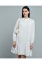 Textured Mini Dress with Mock Neck and Long Sleeves - 4